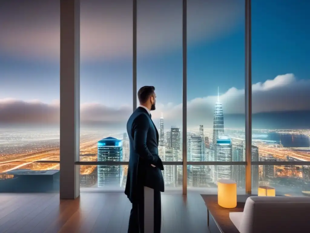 Rascacielos de lujo: reflejos nocturnos en la ciudad Impacto de la política comercial en el mercado inmobiliario urbano de noche