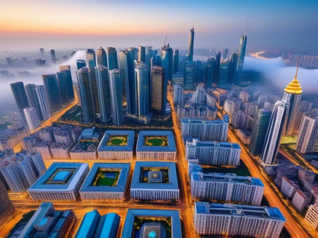 Transformación urbana: impacto del turismo en la arquitectura de la ciudad El impacto del turismo en el mercado inmobiliario: ciudad con rascacielos modernos, mercados vibrantes y monumentos culturales