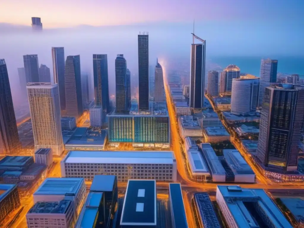 Vibrante distrito comercial: arquitectura moderna y energía urbana La importancia de los seguros de propiedades comerciales en la arquitectura moderna de la ciudad