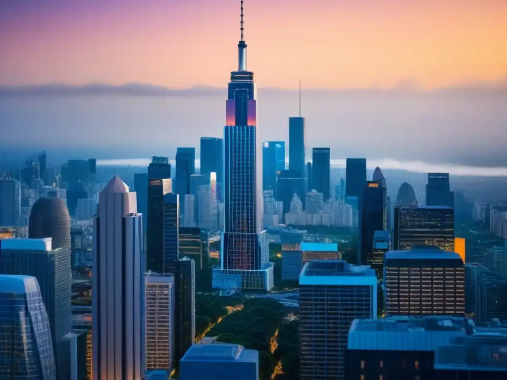 Futurista ciudad inteligente: diseño urbano avanzado en 8k Impresionante ciudad futurista con tecnología BIM en mercado inmobiliario