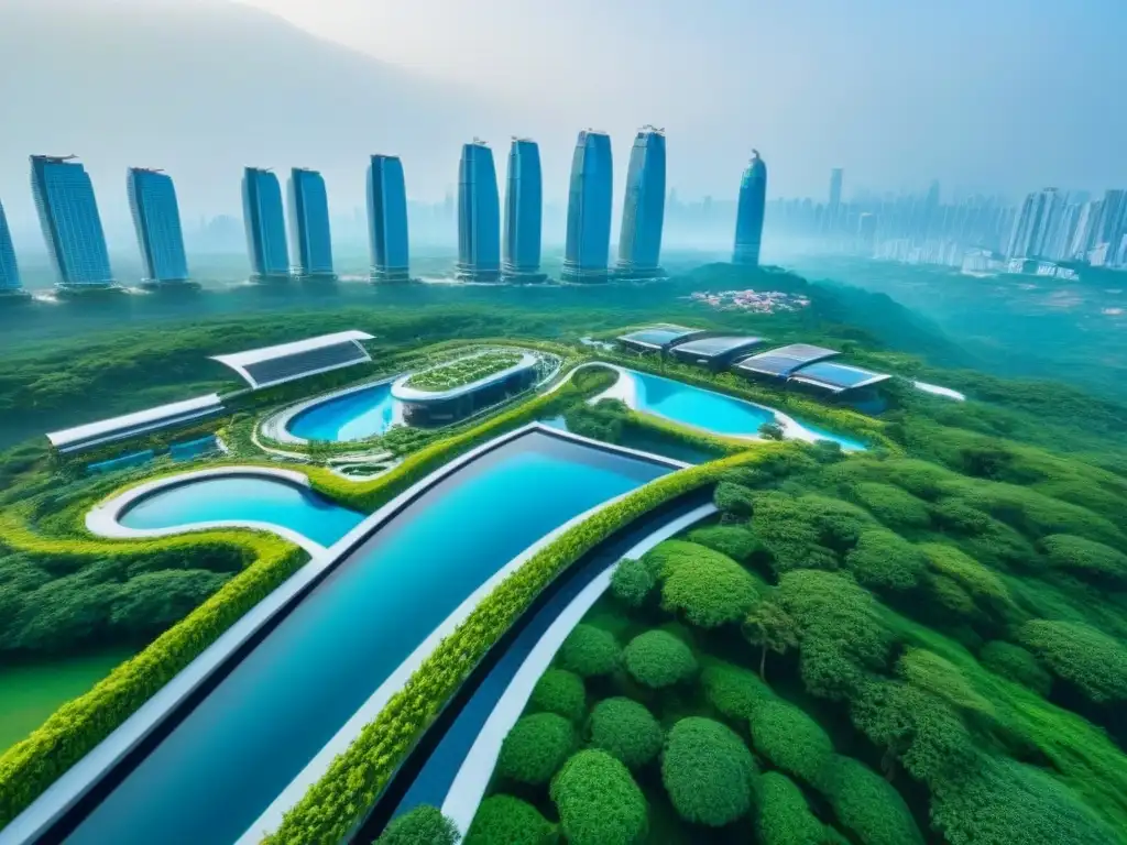 Propiedad de lujo en Asia: arquitectura futurista y naturaleza exuberante Un impresionante desarrollo de propiedades de lujo en Asia, con arquitectura futurista y amenidades de vanguardia