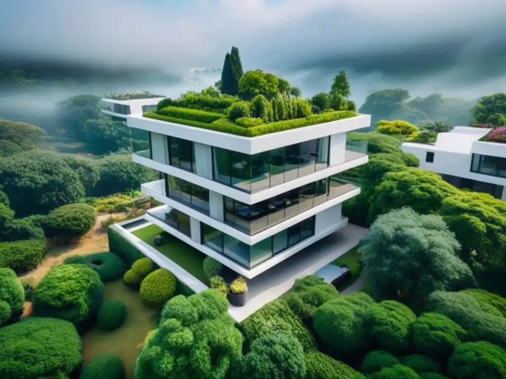 Arquitectura futurista: innovación y lujo en un diseño vanguardista Un impresionante edificio futurista con diseño innovador y elementos de vanguardia