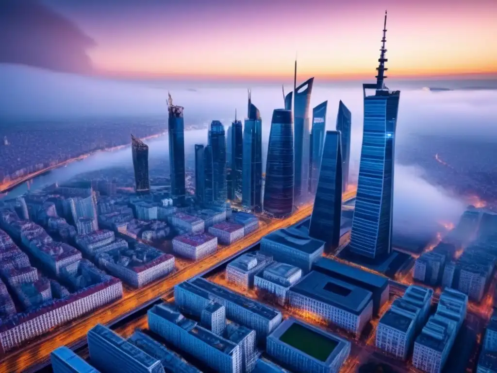 Horizonte futurista en Europa del Este: la inversión ideal Impresionante skyline futurista en Europa Oriental para inversionistas inmobiliarios