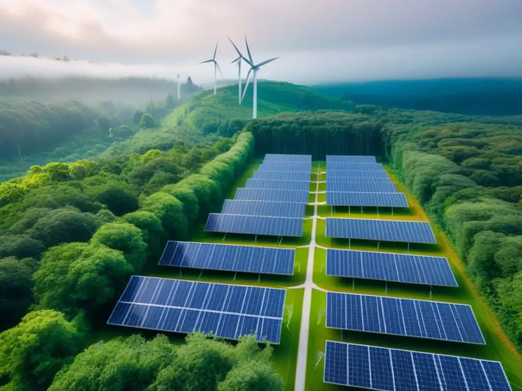 Propiedad ecológica: armonía entre modernidad y naturaleza Incentivos fiscales propiedades ecológicas: Propiedad ecológica integrada en la naturaleza, con paneles solares y turbinas eólicas