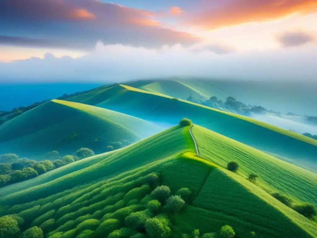 Tierra virgen: Oportunidades de inversión en naturaleza Increíble vista aérea de extensos terrenos sin desarrollar, con colinas y vegetación exuberante bajo un cielo azul