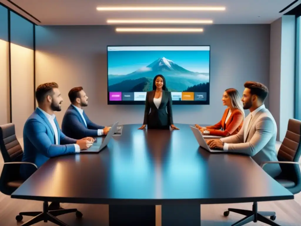 Influencers inmobiliarios: reunión de expertos en mercado inmobiliario Influencers auténticos del mercado inmobiliario discuten tendencias en moderna oficina