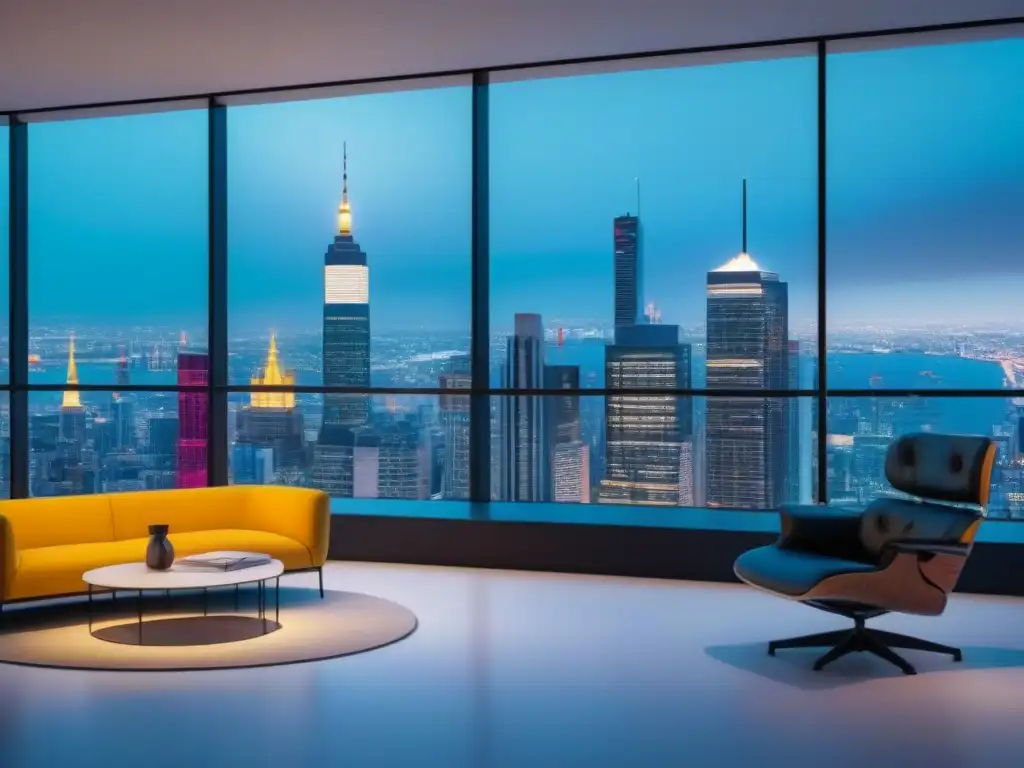 Innovación en PropTech: Oficina Futurista de Éxito Innovador espacio de oficina moderna con tecnología de vanguardia y profesionales colaborando, ejemplificando historias de éxito inversores PropTech