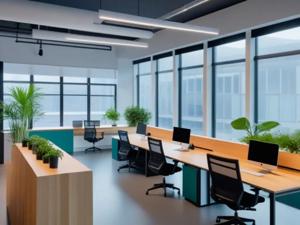 Oficina Coworking Moderna y Profesional Un inspirador espacio de coworking en inversiones con diseño moderno y profesional