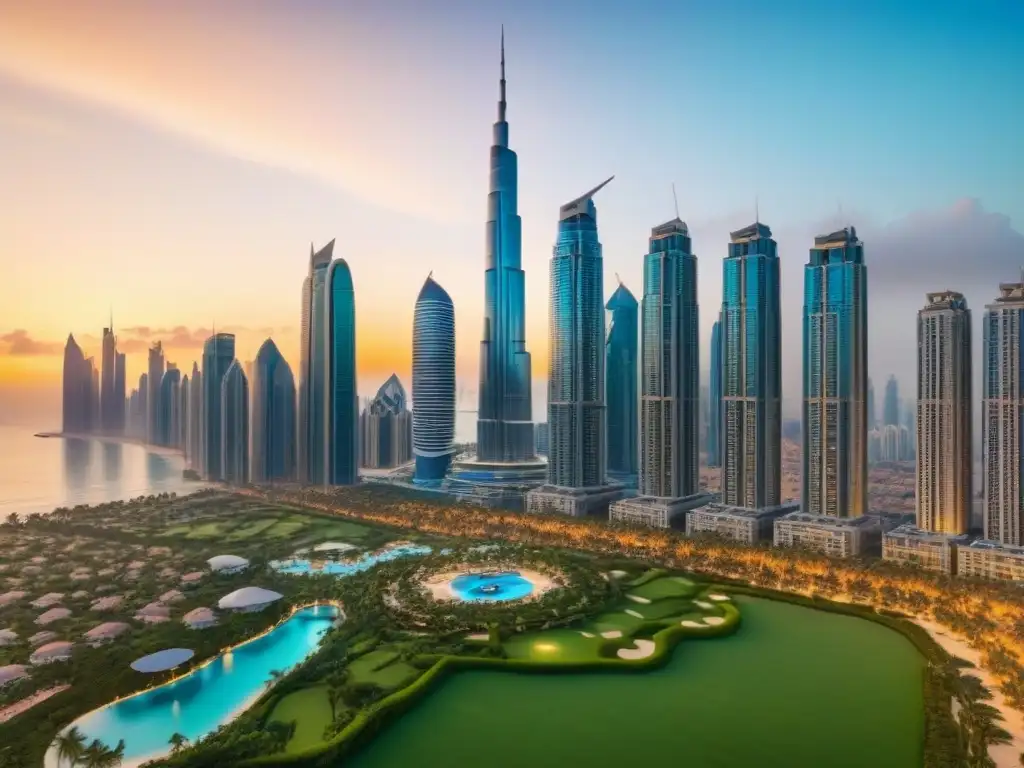Inversiones inmobiliarias internacionales: lujo global al atardecer Inspiradoras propiedades inmobiliarias internacionales destacando lujo y beneficios fiscales