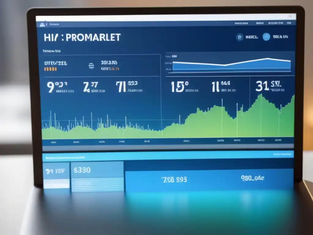 Interfaz digital futurista para inversores inmobiliarios Interfaz digital futurista con datos del mercado inmobiliario en tiempo real