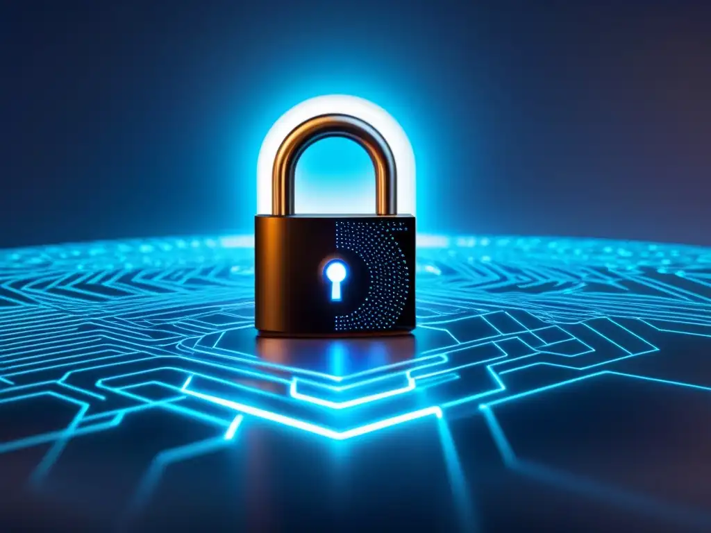 Interfaz de seguridad digital futurista: encriptación y biometría Una interfaz de seguridad digital futurista con códigos de encriptación y símbolos biométricos