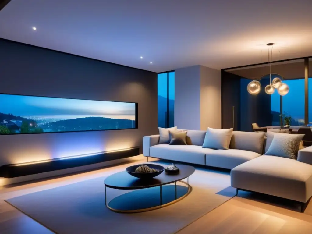 Diseño de hogar inteligente con sensores de movimiento integrados Interiores lujosos con sensores de movimiento inteligentes inmobiliaria integrados en el diseño moderno