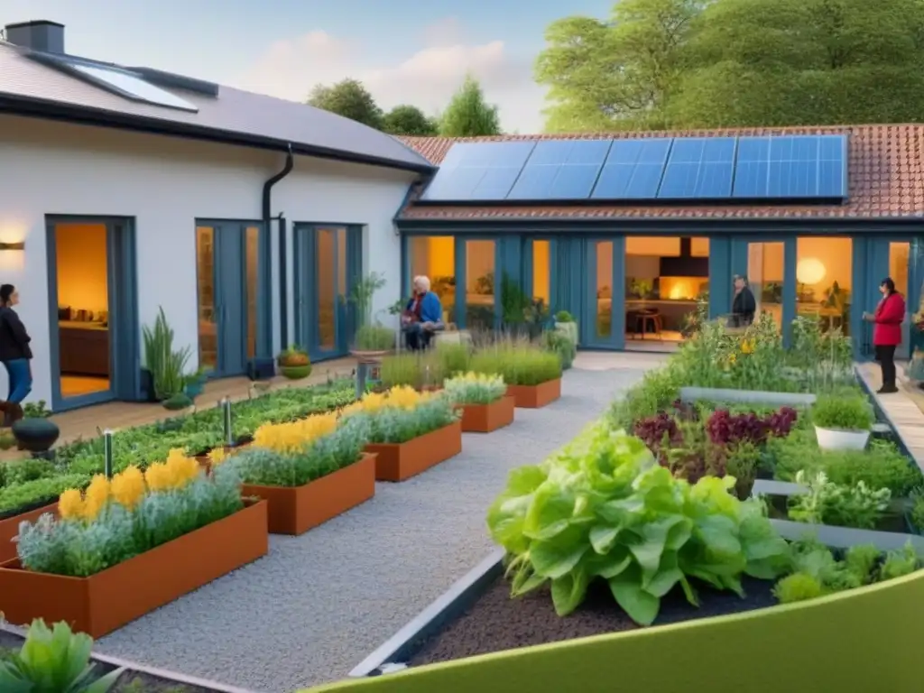 Cohousing sostenible: comunidad diversa y vibrante Inversión en cohousing internacional: Comunidad diversa participa en actividades comunes en un ambiente inclusivo y sostenible