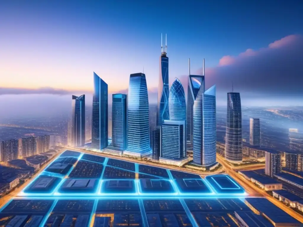 Portafolio inmobiliario global: inversión innovadora en REIT Invertir en REITs internacionales: Portafolio inmobiliario global futurista conectado digitalmente
