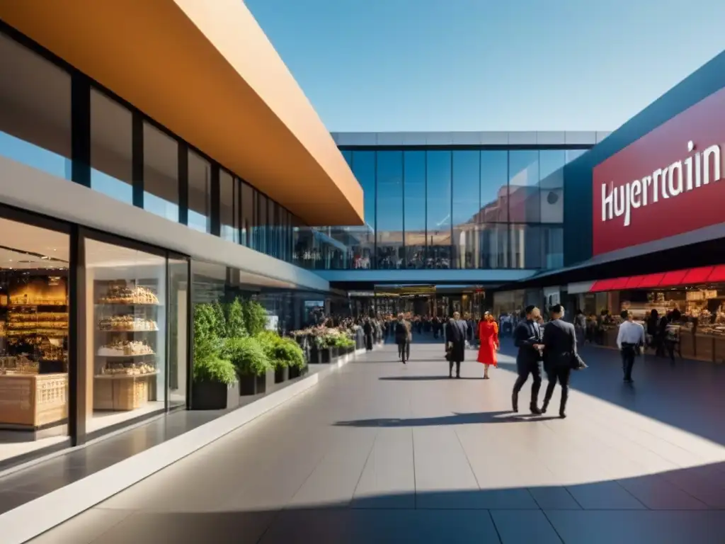 Centro comercial internacional: modernidad y diversidad en cada rincón Inversión en centros comerciales mercado internacional: Un centro comercial cosmopolita y sofisticado, lleno de vida y diseño moderno