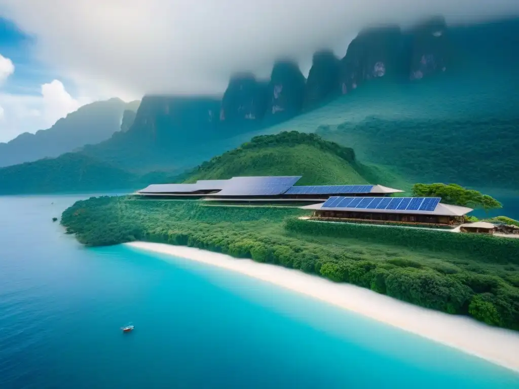 Paraíso eco-sustentable: lujo y naturaleza en armonía Inversión en complejos turísticos ecológicos internacionales: Ecoresort sostenible entre montañas y aguas cristalinas, con paneles solares y actividades de senderismo y kayak