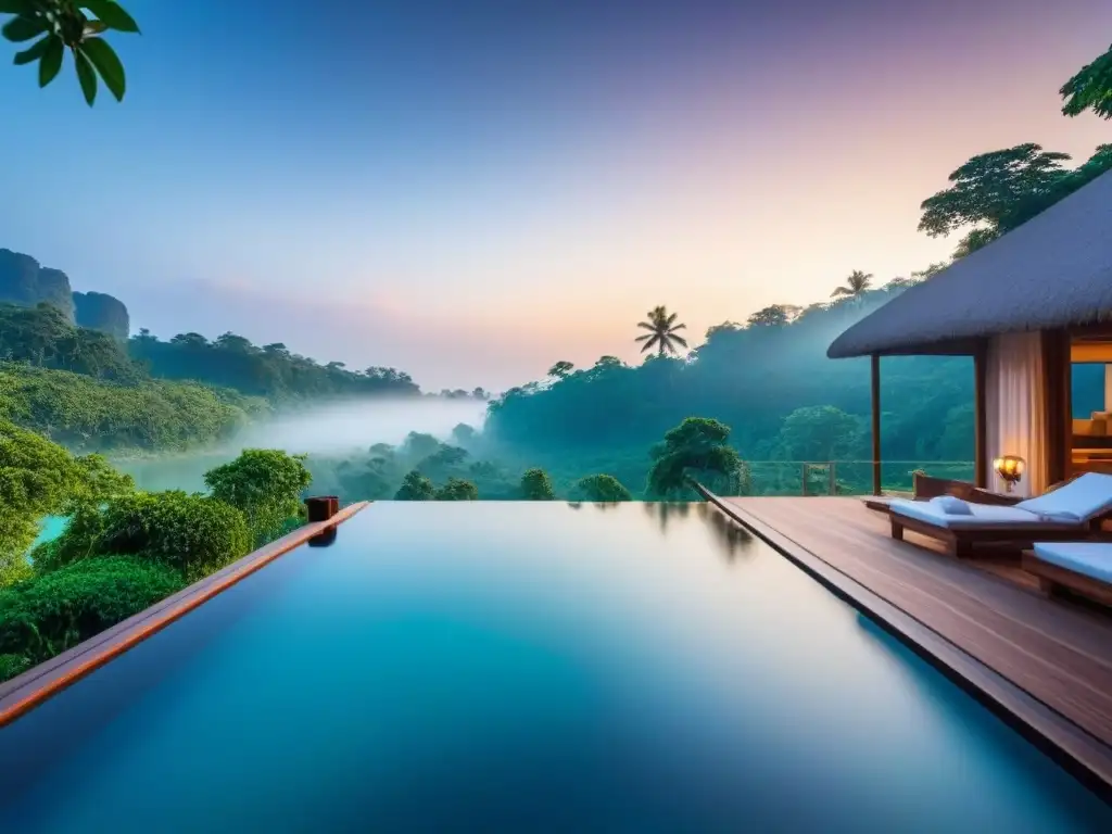 Refugio ecológico: resort ecofriendly con yoga y piscina infinita Inversión en complejos turísticos en pandemia: Resort ecofriendly con paneles solares, piscina infinity y yoga en plena naturaleza al atardecer