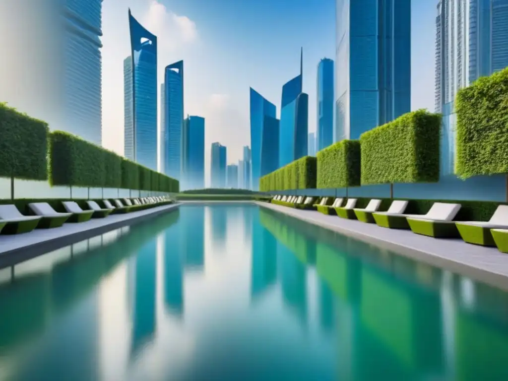 Desarrollo inmobiliario de lujo: vanguardia y naturaleza integradas Inversión en desarrollos inmobiliarios internacionales: Integración de rascacielos futuristas con paisaje natural