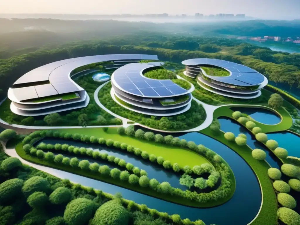 Desarrollo inmobiliario sostenible: armonía entre modernidad y naturaleza Inversión inmobiliaria en armonía con normativas ambientales: desarrollo sostenible rodeado de naturaleza y tecnología verde