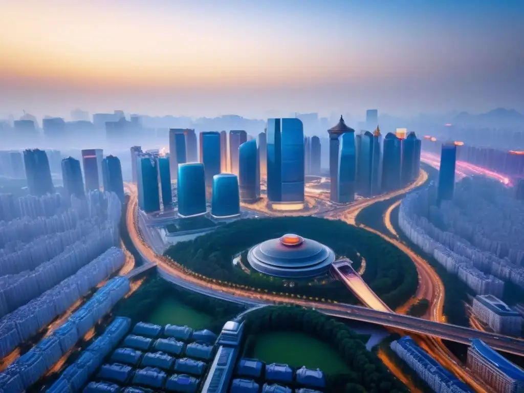 Beijing: mezcla de tradición y modernidad en Belt and Road Inversión inmobiliaria en Franja y Ruta: Vista aérea impresionante de Beijing, China, con arquitectura antigua y rascacielos modernos