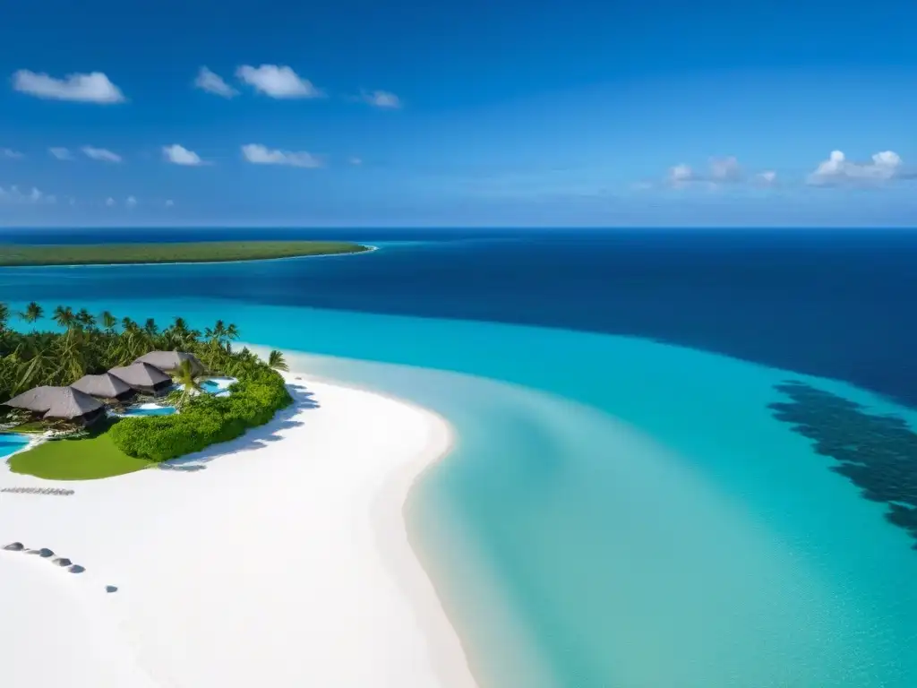 Paraíso caribeño: playa de arena blanca y aguas turquesas Inversión inmobiliaria Caribe mercado global: lujosas propiedades frente al mar en paraíso tropical