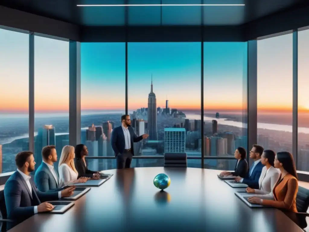 Inversores globales analizan oportunidades inmobiliarias innovadoras Inversión inmobiliaria internacional financiamiento colectivo en un ambiente innovador y colaborativo de inversores examinando oportunidades globales