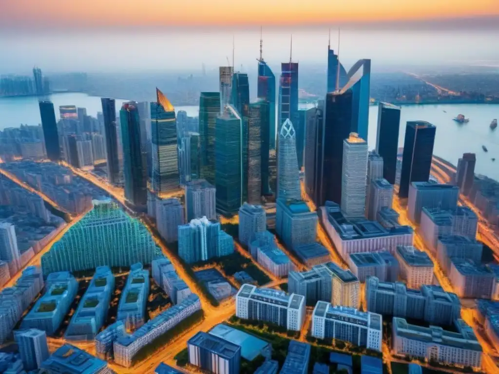 Metrópolis Global: Oportunidades Inmobiliarias Internacionales Inversión inmobiliaria internacional: derechos propiedad en una ciudad vibrante con rascacielos y edificios históricos