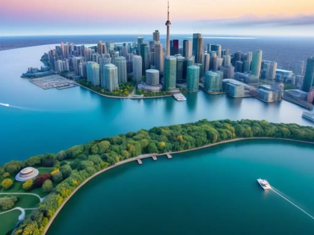 Inversión inmobiliaria internacional en Norteamérica: panorama de Toronto con rascacielos modernos y arquitectura histórica