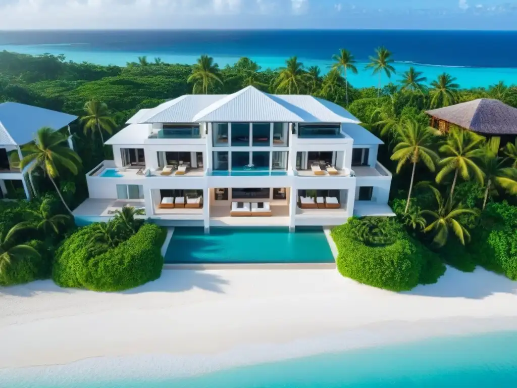 Propiedad de lujo frente al mar en isla caribeña Inversión inmobiliaria isla caribeña: lujosa propiedad frente al mar en paraíso tropical con villa moderna y piscina infinita