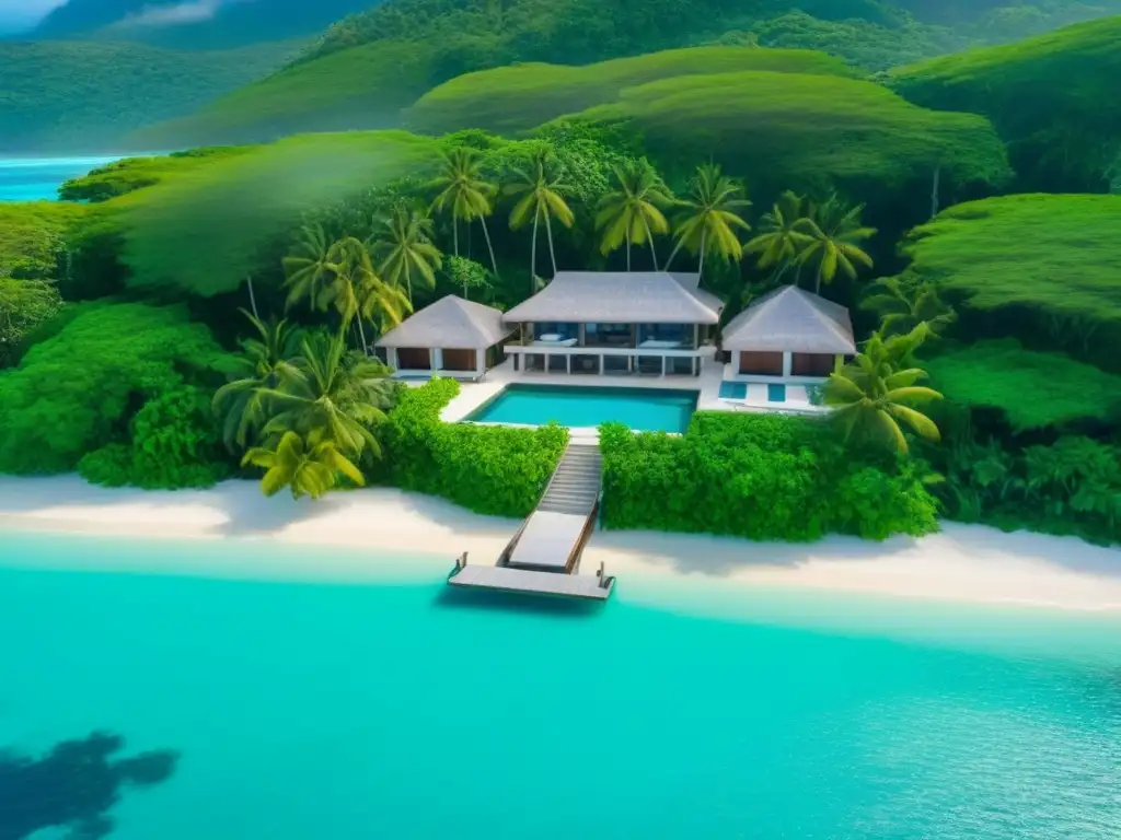 Exclusiva villa de lujo en isla caribeña Inversión inmobiliaria en isla caribeña: lujosa villa con piscina infinita y muelle privado en paraíso tropical