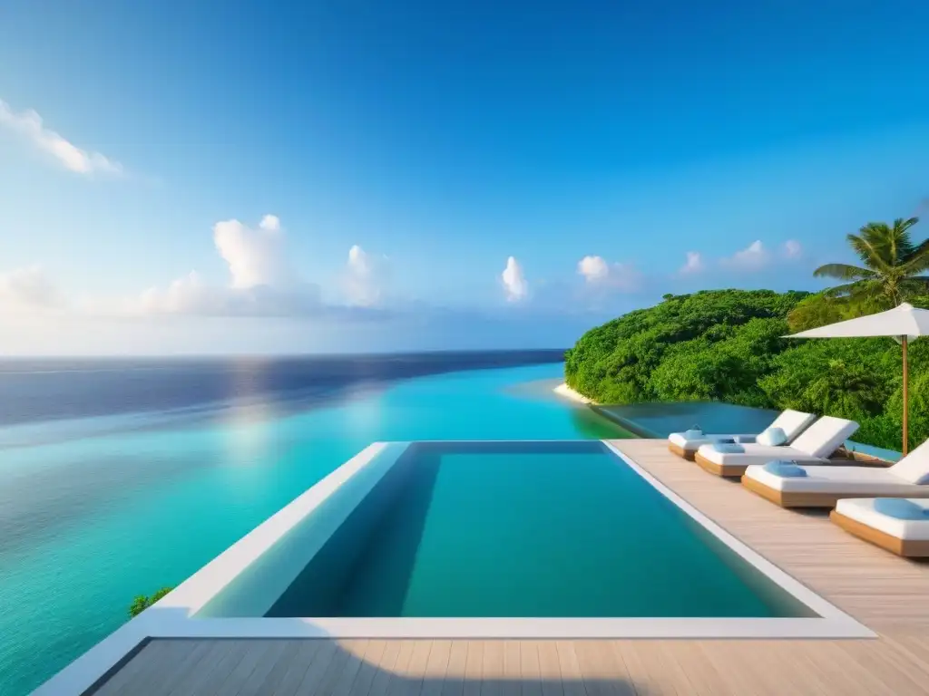 Villa de lujo en isla privada: exclusividad y opulencia Inversión inmobiliaria en islas privadas: Villa moderna de lujo en una isla privada con agua turquesa, playas de arena blanca y vegetación exuberante