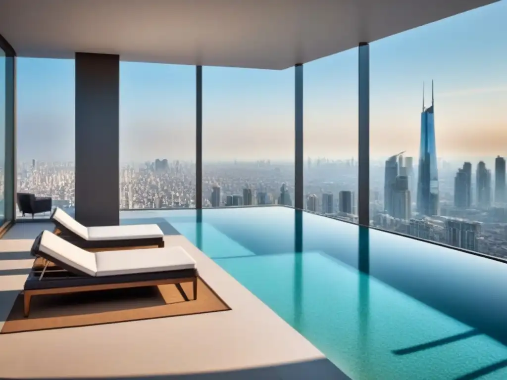 Exclusivo penthouse moderno con vistas panorámicas y piscina privada Inversión inmobiliaria de lujo: Exclusivo ático moderno con vistas panorámicas de la ciudad, terraza con piscina privada y diseño contemporáneo