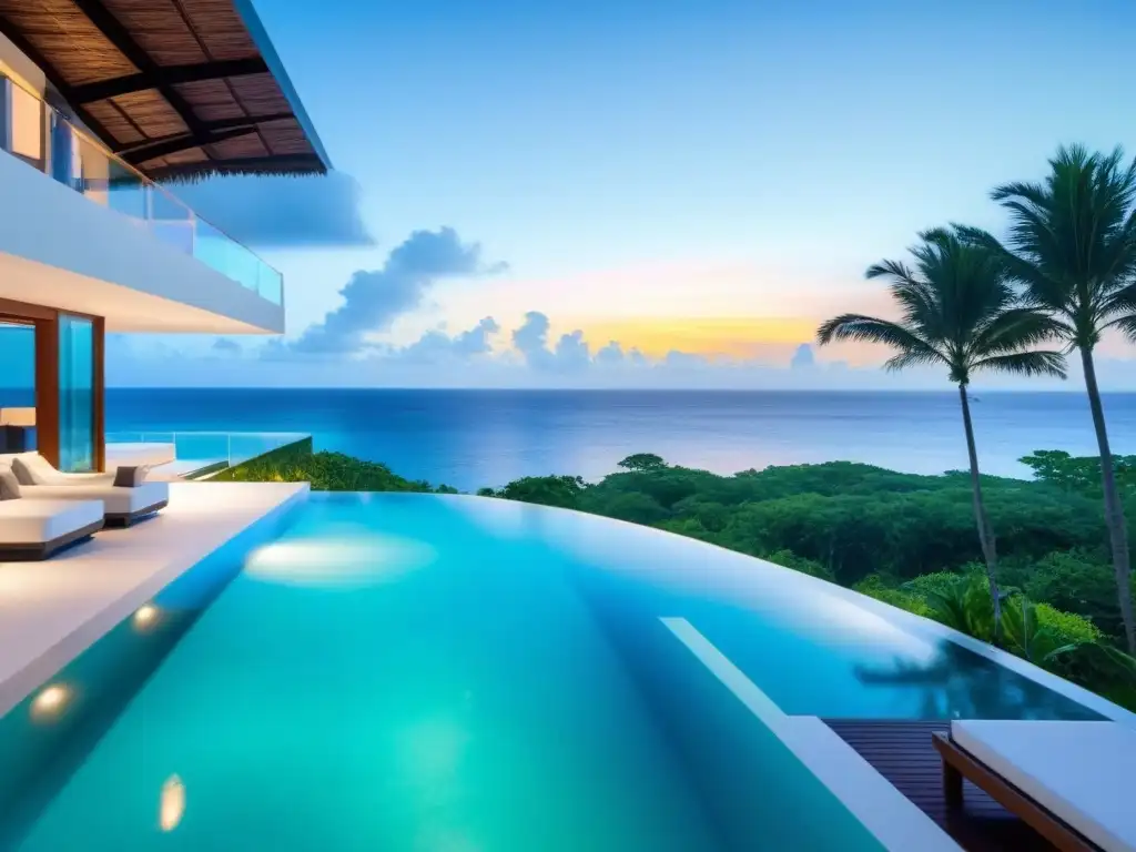 Villa de lujo frente al mar en el Caribe con diseño arquitectónico moderno Inversión inmobiliaria en el Caribe: lujosa villa de diseño moderno frente al mar con vistas panorámicas y piscina infinita privada