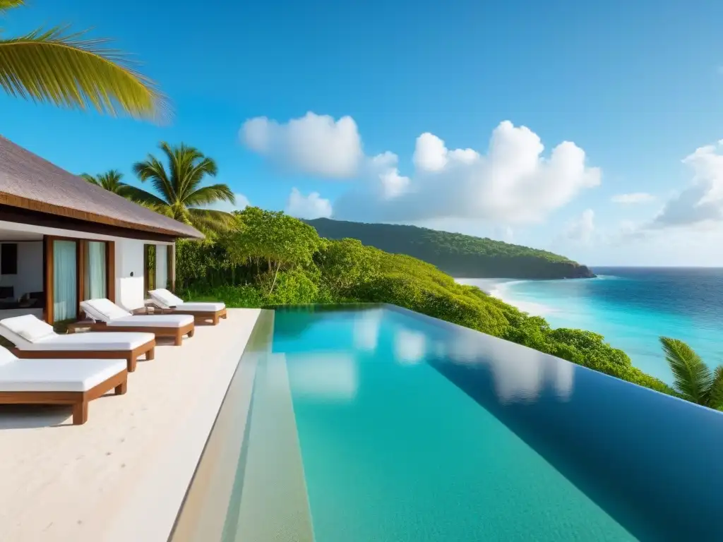 Villa de lujo frente al mar en el Caribe: inversión exclusiva Inversión inmobiliaria en el Caribe: lujosa villa moderna con piscina infinita y playa privada