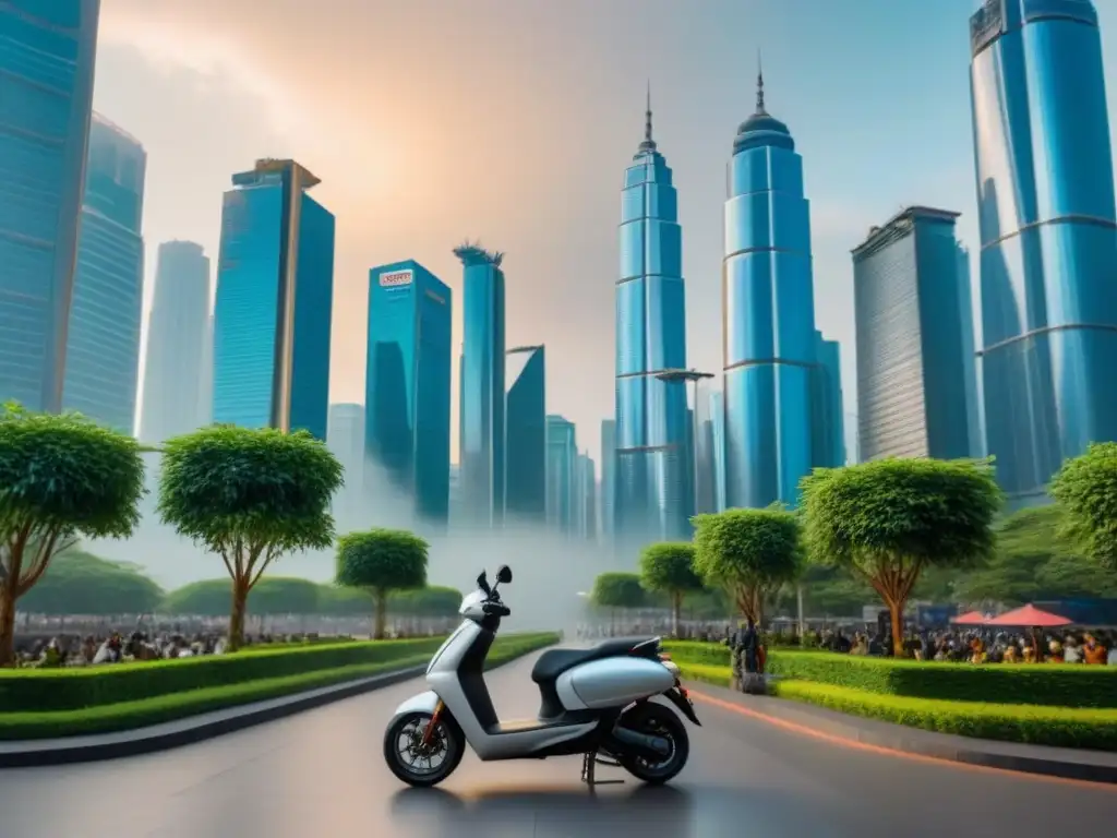 Mercado emergente: ciudad vibrante con arquitectura moderna y tradicional Inversión inmobiliaria en mercados emergentes: Ciudad vibrante con rascacielos modernos y edificios tradicionales
