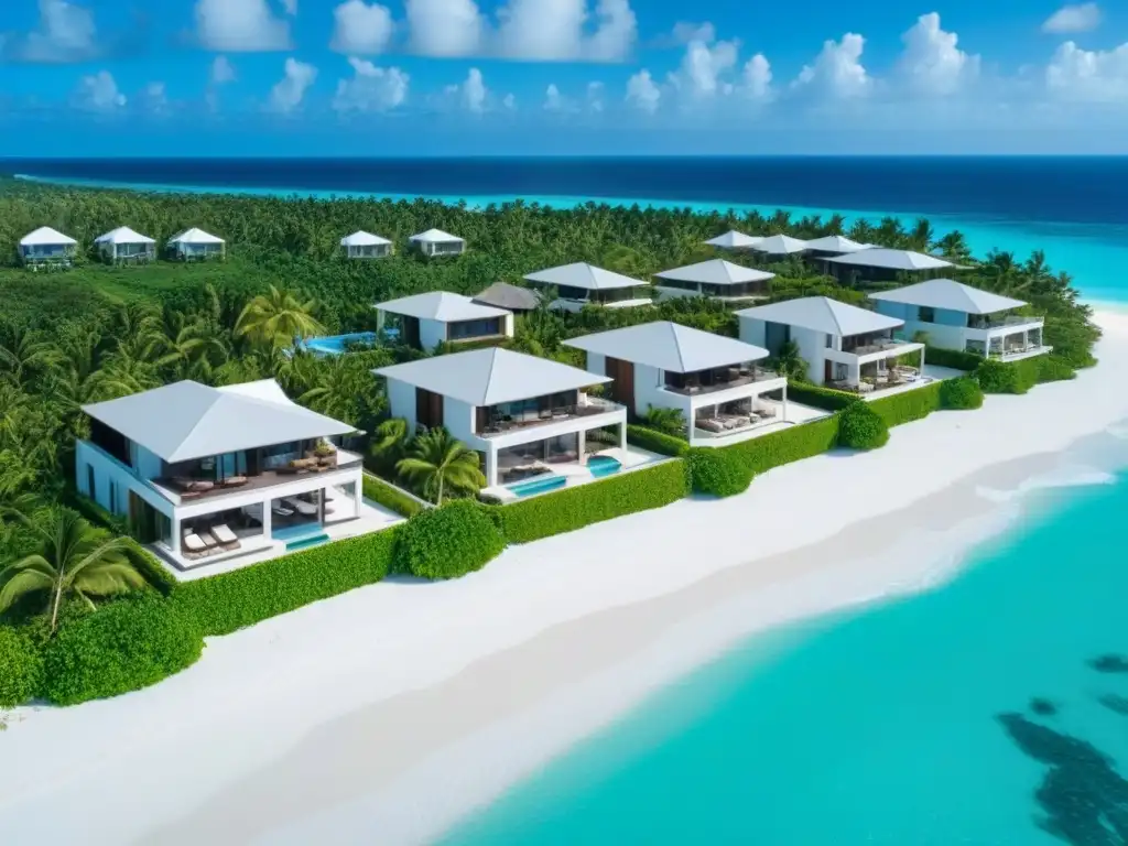 Propiedad de lujo frente al mar en el Caribe: inversión exclusiva Inversión inmobiliaria en el Caribe: Propiedad exclusiva frente al mar con aguas turquesas, playas de arena blanca y lujosas villas con piscinas infinitas