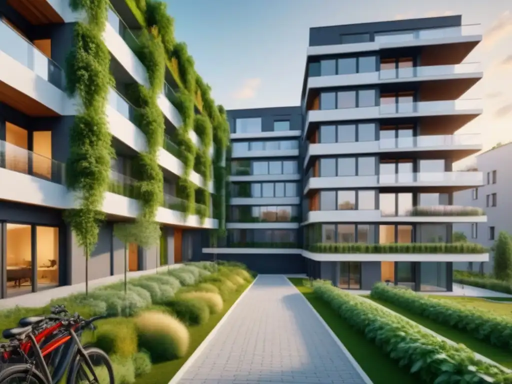 Edificio sostenible de diseño moderno en Europa del Este Inversión inmobiliaria sostenible en Europa del Este: Edificio moderno con arquitectura verde y activ