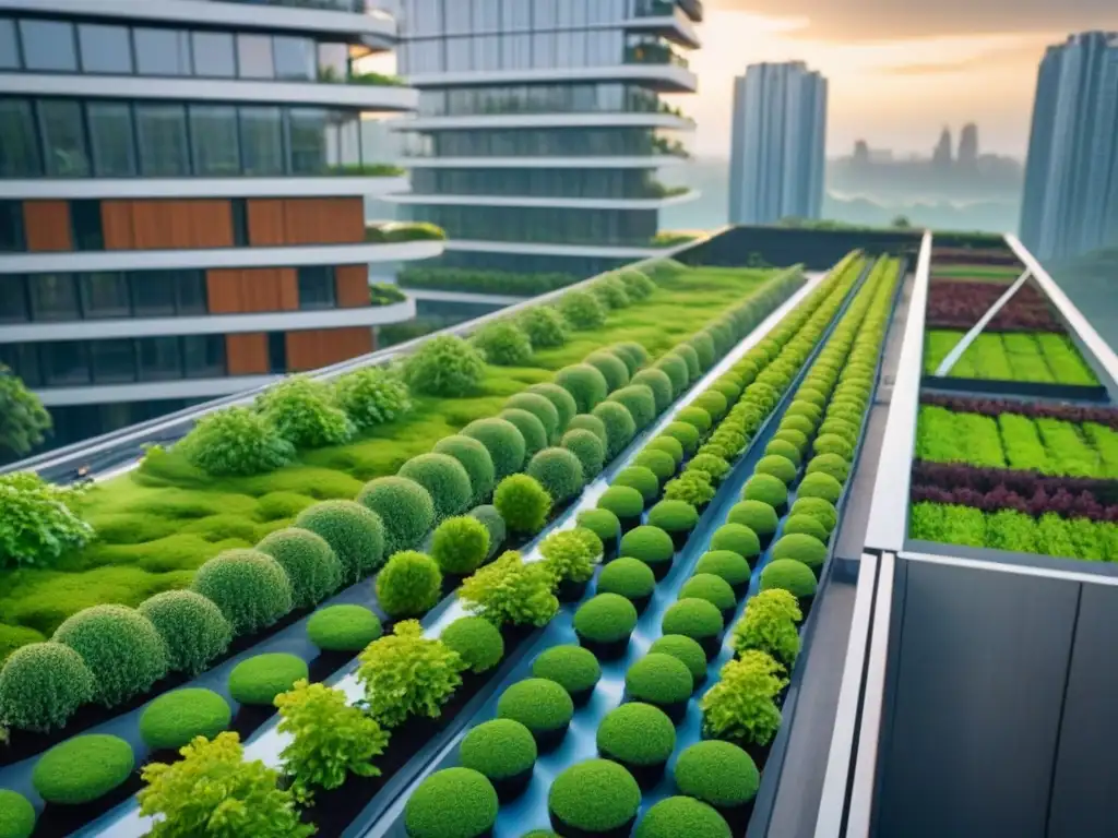Desarrollo urbano sostenible: arquitectura eco en entorno verde Inversión inmobiliaria sostenible normativas ambientales en un desarrollo urbano con arquitectura ecoamigable y tecnología verde