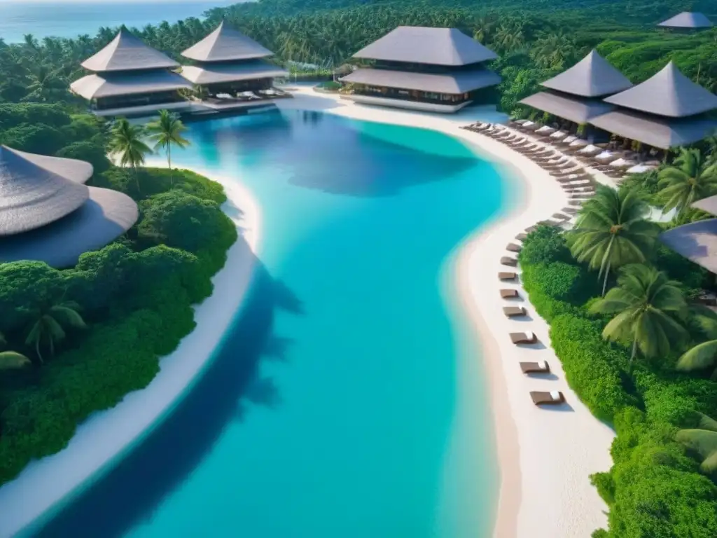 Resort de lujo frente al mar: inversión en paraíso tropical Inversión en mercado inmobiliario internacional: lujoso resort frente al mar con arquitectura moderna y piscinas infinitas