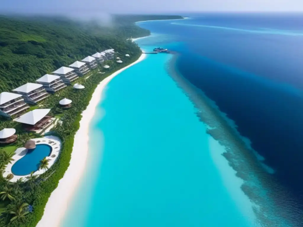 Resort de lujo: oasis turquesa entre exuberante vegetación Inversión en resorts de lujo internacional: Exclusivo complejo vacacional entre aguas turquesa y vegetación exuberante
