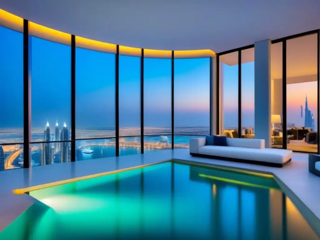 Penthouse de lujo en Dubai Marina con infinity pool privada Inversión segura en propiedades de lujo en Dubai: Penthouse de lujo ultra moderno con vistas panorámicas a la Marina de Dubai