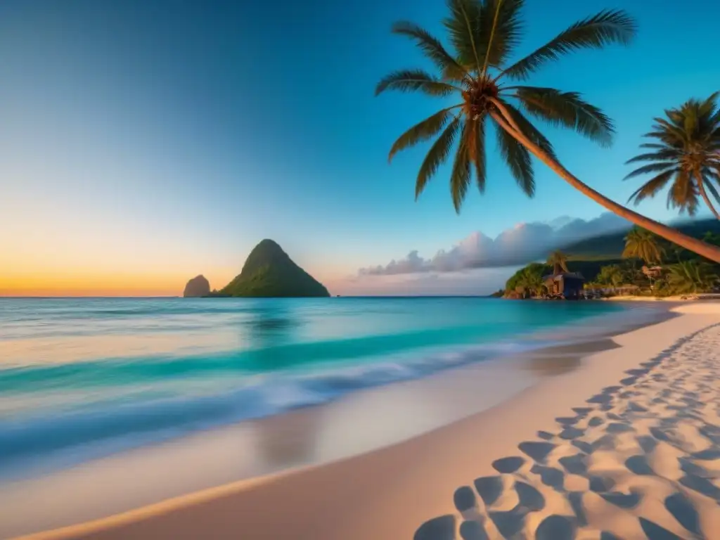 Playa paradisíaca: escape de un timeshare Escapando de una inversión en tiempo compartido: playa serena, aguas turquesas, yate de lujo al atardecer
