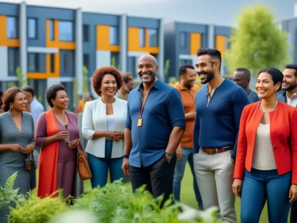 Inauguración de viviendas sostenibles: diversidad y comunidad en la ciudad Inversión en vivienda asequible internacional: Diversidad y comunidad frente a complejo sostenible y moderno