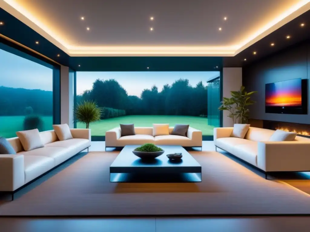 Smart home de lujo con tecnología avanzada y diseño minimalista Inversiones exitosas en casas inteligentes: Hogar futurista con tecnología avanzada, iluminación automática y diseño sofisticado
