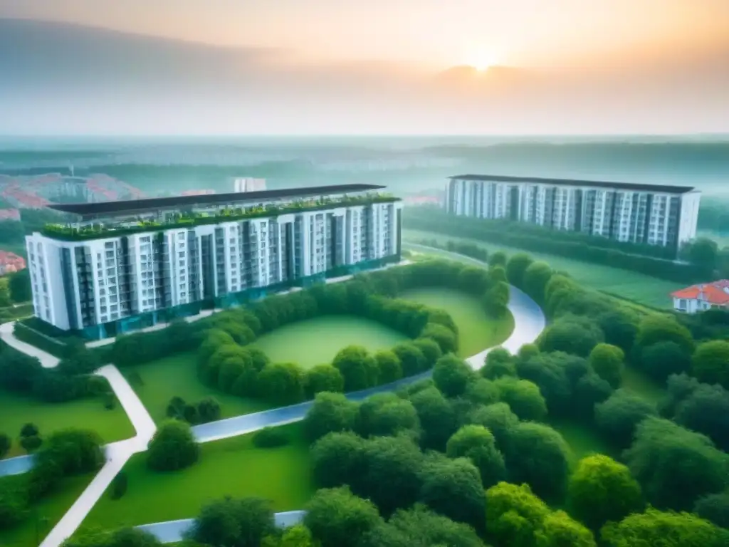 Complejo residencial de lujo en ciudad del Este de Europa Inversiones inmobiliarias Europa del Este: Complejo de apartamentos modernos en una bulliciosa ciudad, con arquitectura elegante y comunidad vibrante