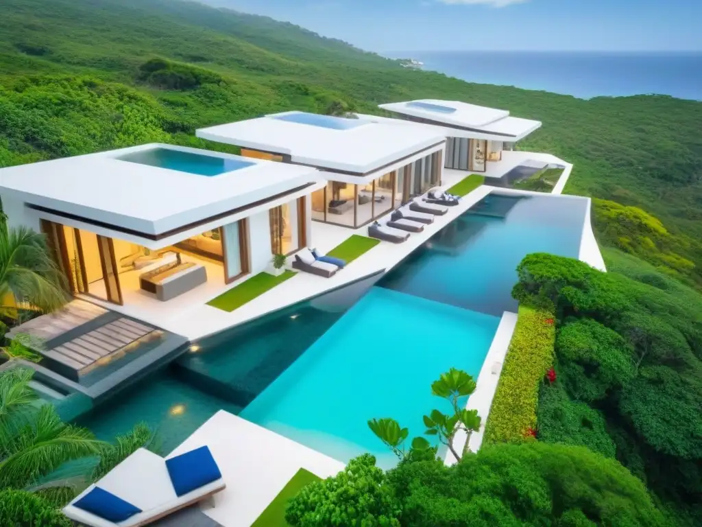 Costa Azul: Villas de lujo junto al mar turquesa Inversiones inmobiliarias en Costa Azul: lujosas villas junto al mar turquesa, arquitectura moderna y piscinas infinitas