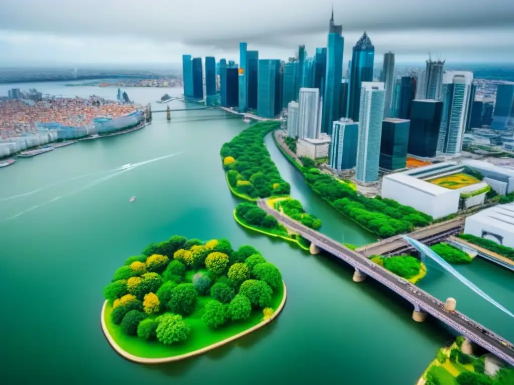Skyline diverso: arquitectura moderna y tradicional en ciudad vibrante Inversiones inmobiliarias internacionales para inversionistas: una ciudad vibrante con rascacielos modernos y edificios históricos