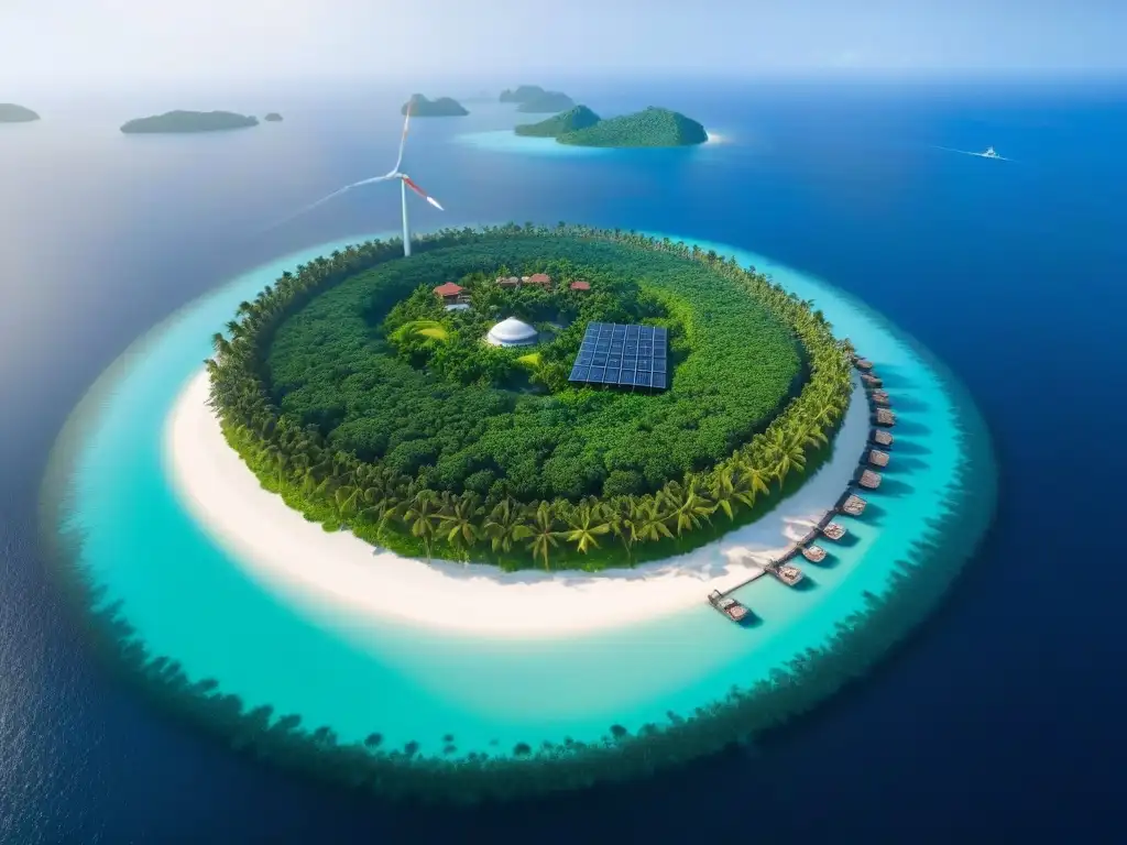 Isla privada sostenible: lujo y tecnología ecológica Inversiones inmobiliarias internacionales en islas: la perfecta armonía entre tecnología sostenible y belleza natural en una isla privada de ensueño