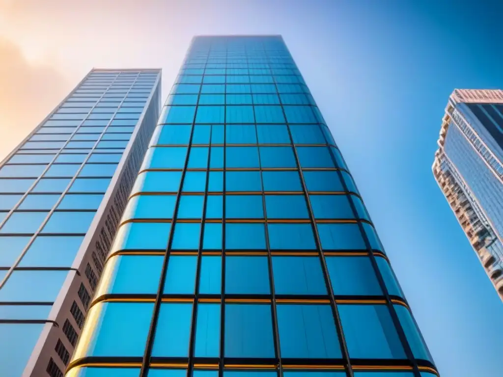 Edificio de lujo en ciudad internacional: arquitectura moderna y vibrante vida urbana Inversiones inmobiliarias internacionales rentables: Complejo de rascacielos modernos en una bulliciosa ciudad internacional