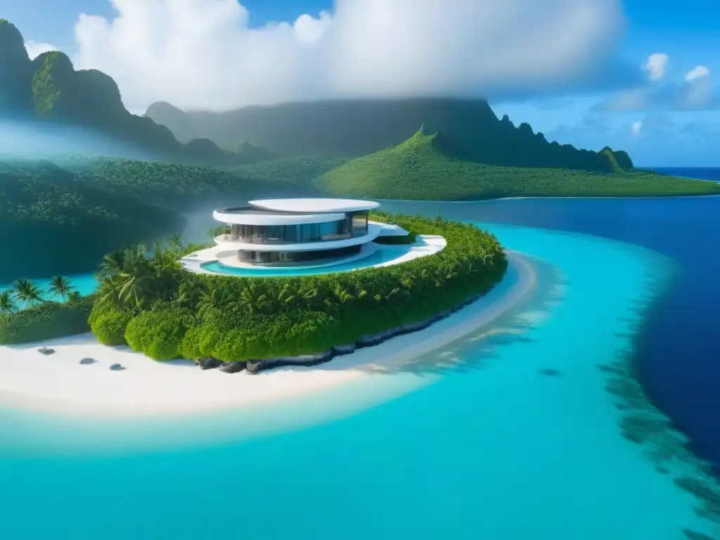 Villa de lujo con alta tecnología de seguridad en isla privada Inversiones inmobiliarias en islas privadas: Exclusiva villa moderna con alta tecnología de seguridad en una isla paradisíaca